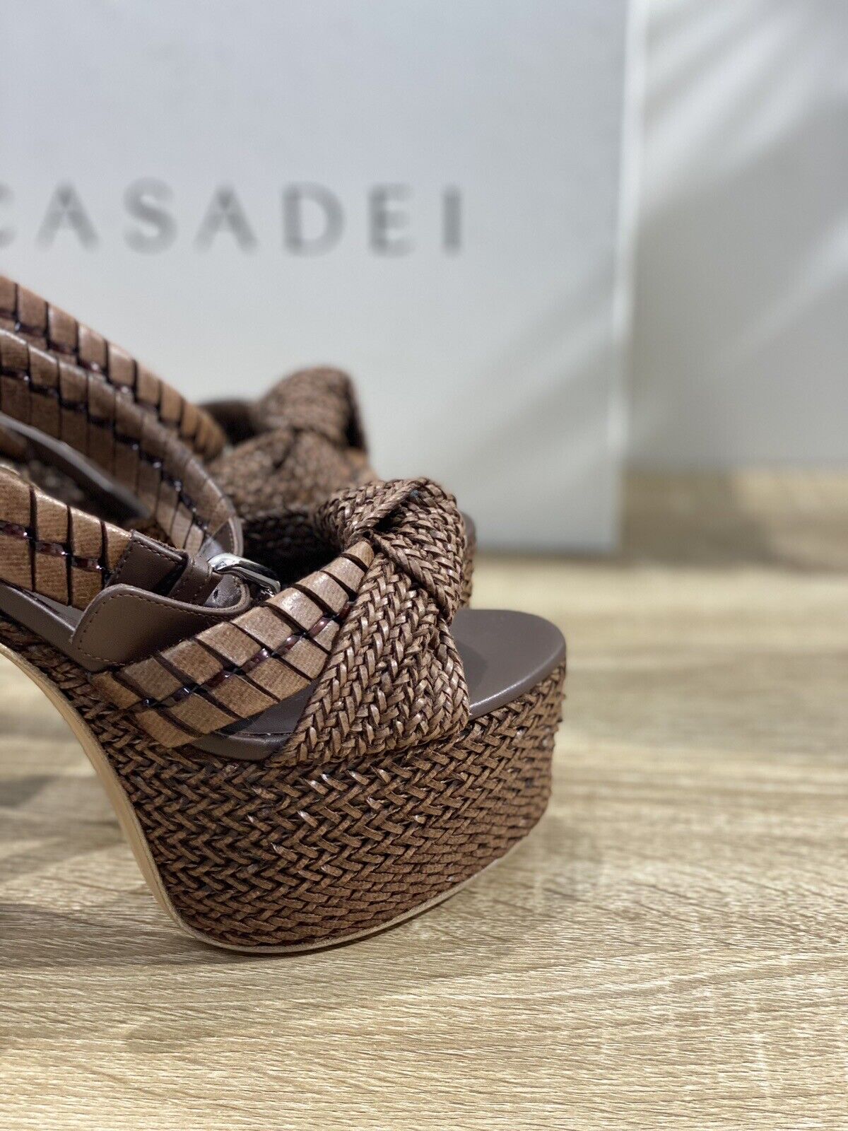 Casadei Sandalo Donna Pelle Intreccio Luxury Casadei Woman Sandal 36