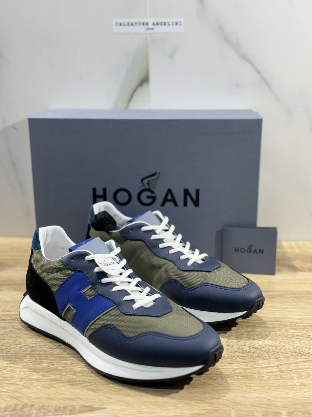 Hogan H601 uomo sneaker Pelle Blu  memory foam Luxury Hogan Men Shoes 40