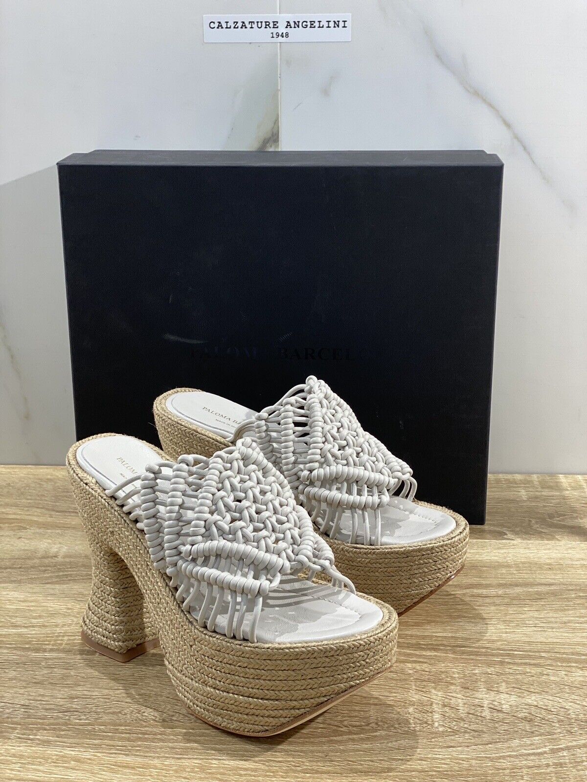 Paloma BARCELO’ Sandalo Donna Salma Pelle White Luxury Shoes 40