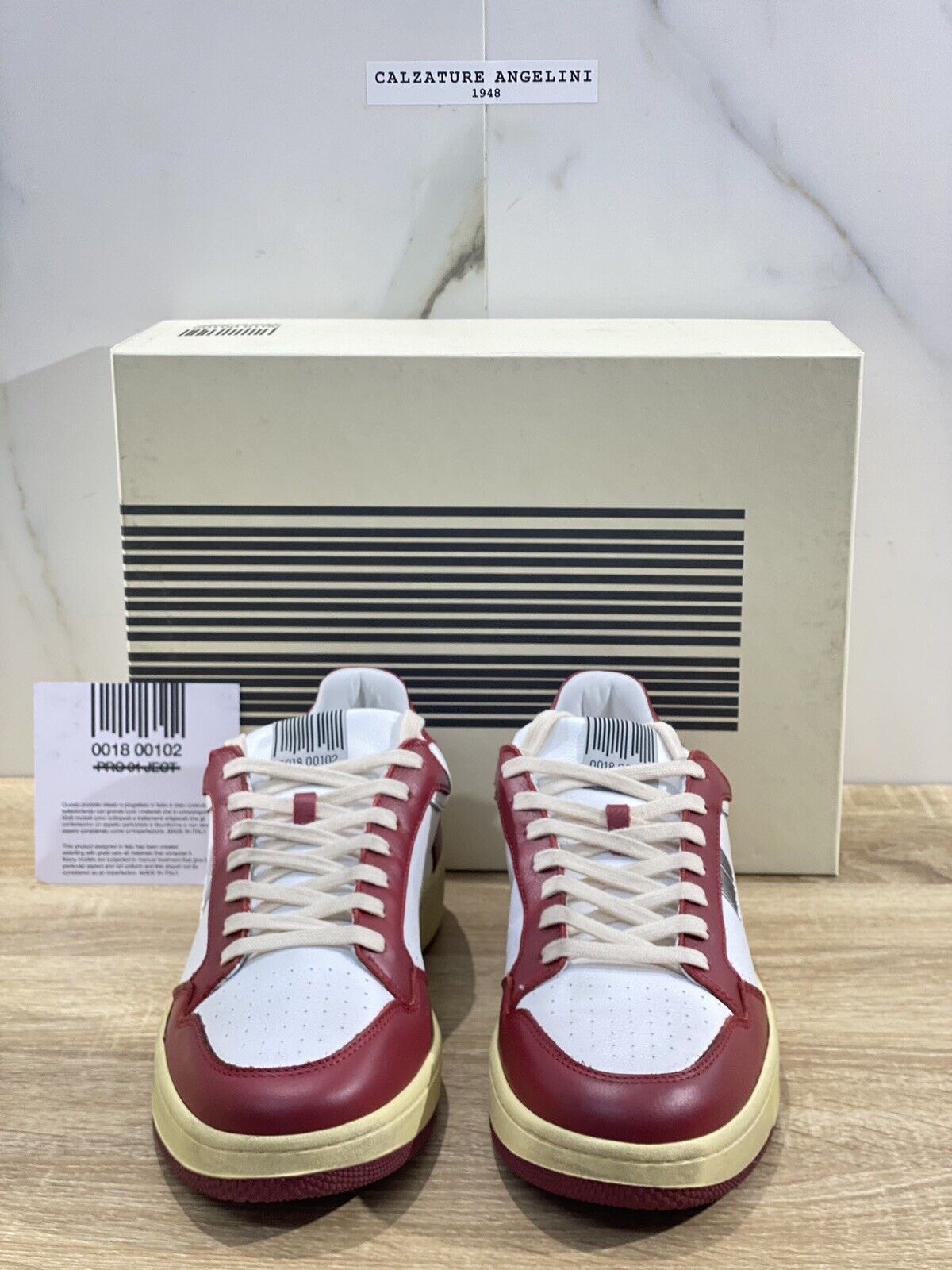Project 001 Sneaker Uomo Pelle Bianca Red Casual Shoes Men Sneaker 44