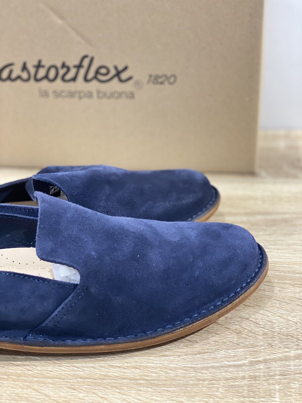 Astorflex Mocassino uomo puntoflex in suede blu luxury made in