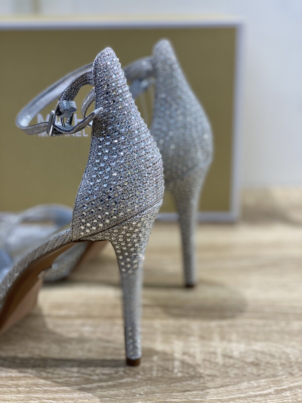 Michael Kors sandalo donna hutton sandal glitter strass tacco luxury 40