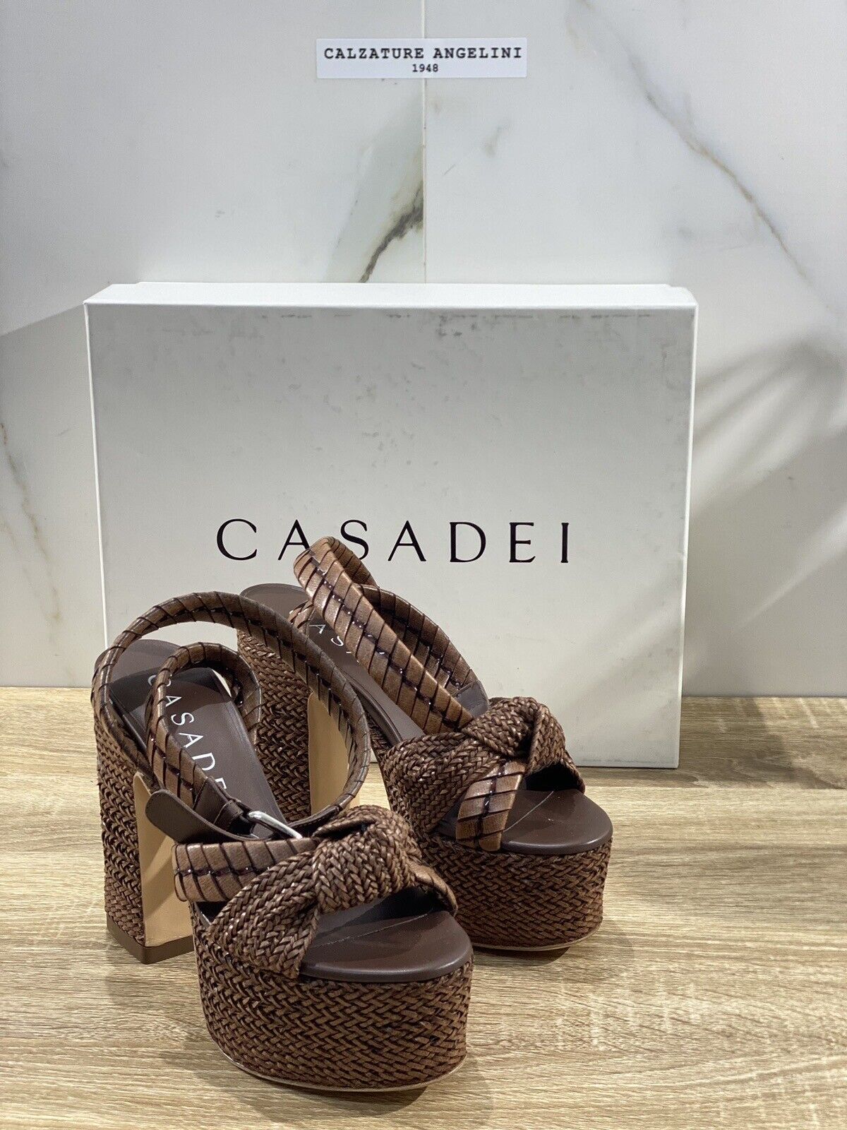 Casadei Sandalo Donna Pelle Intreccio Luxury Casadei Woman Sandal 36