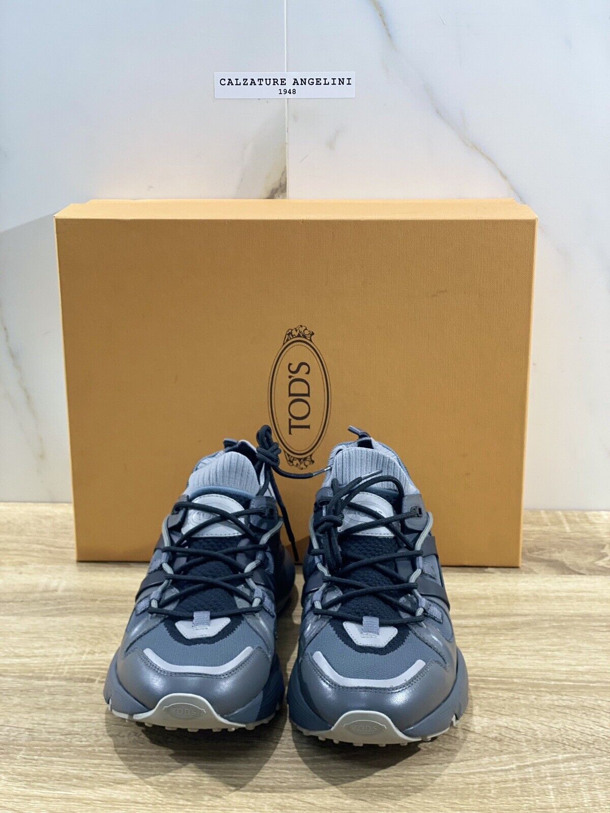 Tod’s Sneaker Uomo Run 54C In Pelle Grigia Luxury Tod’s Men Sneakers 41.5