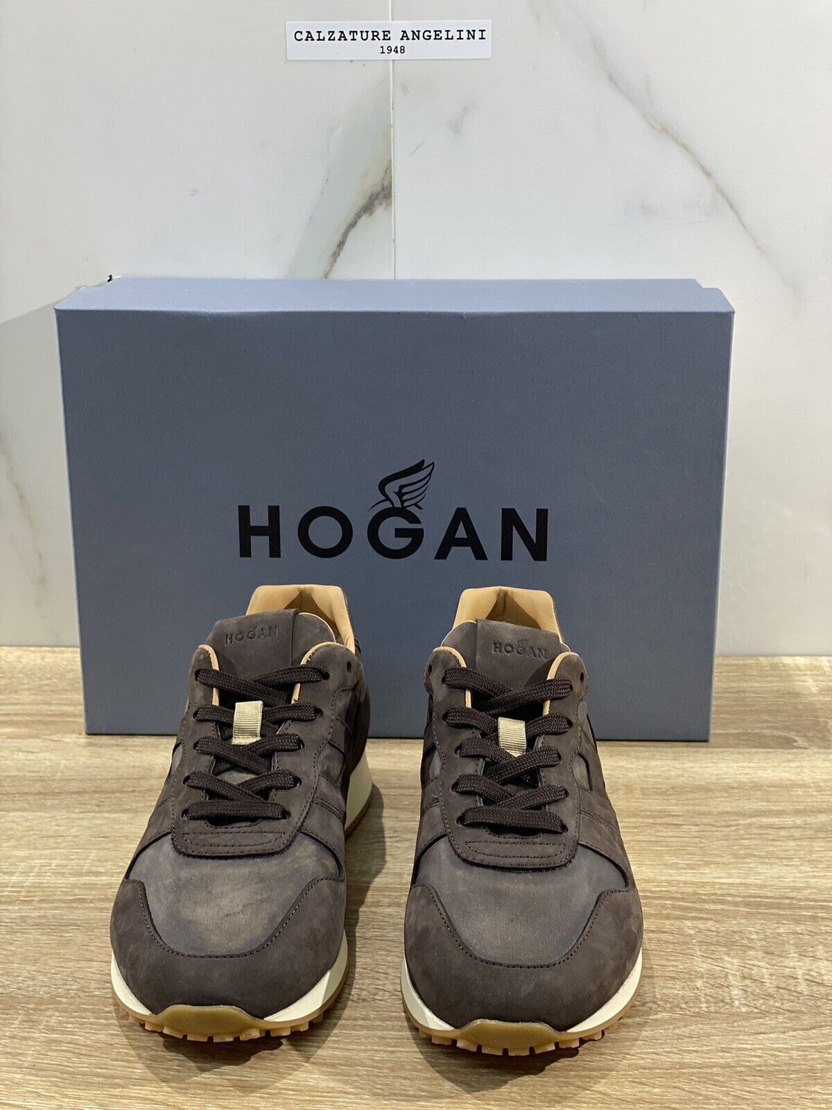 Hogan Sneaker Uomo H429 Pelle Miele Luxury Shoes Hogan 41.5