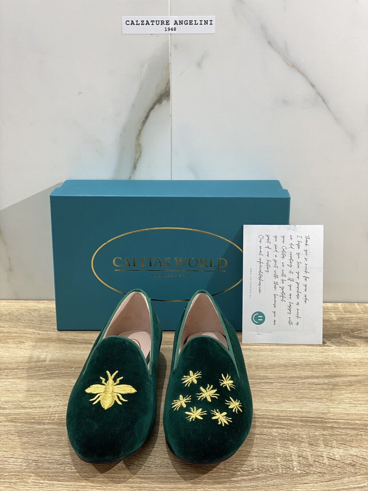 Calitas Mocassino Donna in velvet  Verdone luxury handmade woman shoes 39