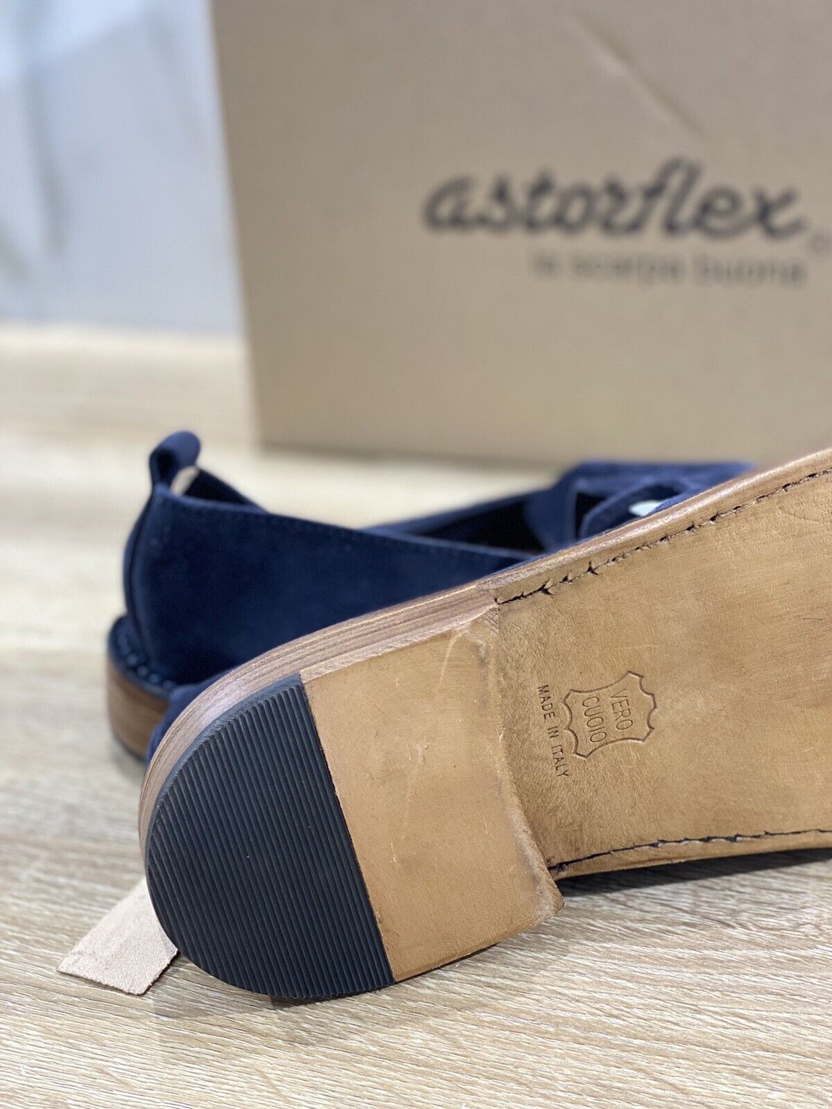 Astorflex Mocassino uomo puntoflex in suede blu luxury made in