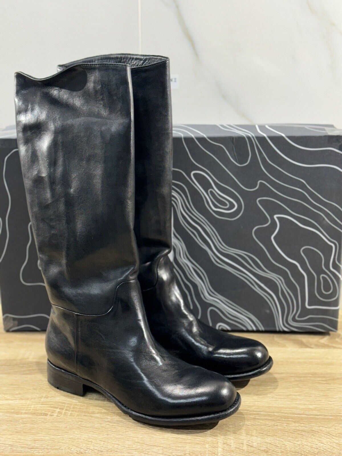 Lemargo Stivale Donna Luxury Artisanal Craftmanship   Causal Boot Pelle Nero 36