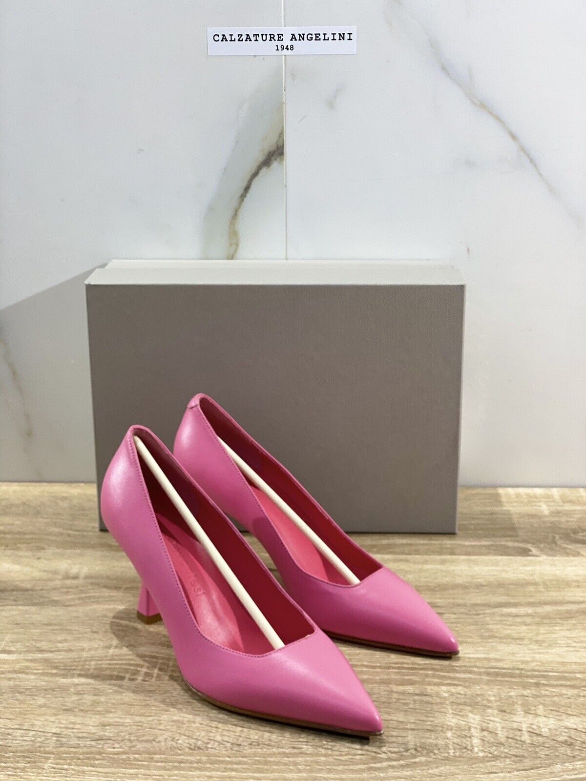 Sergio Levantesi  Decollete Donna Julia Pelle Geranio Luxury Woman Shoes 36
