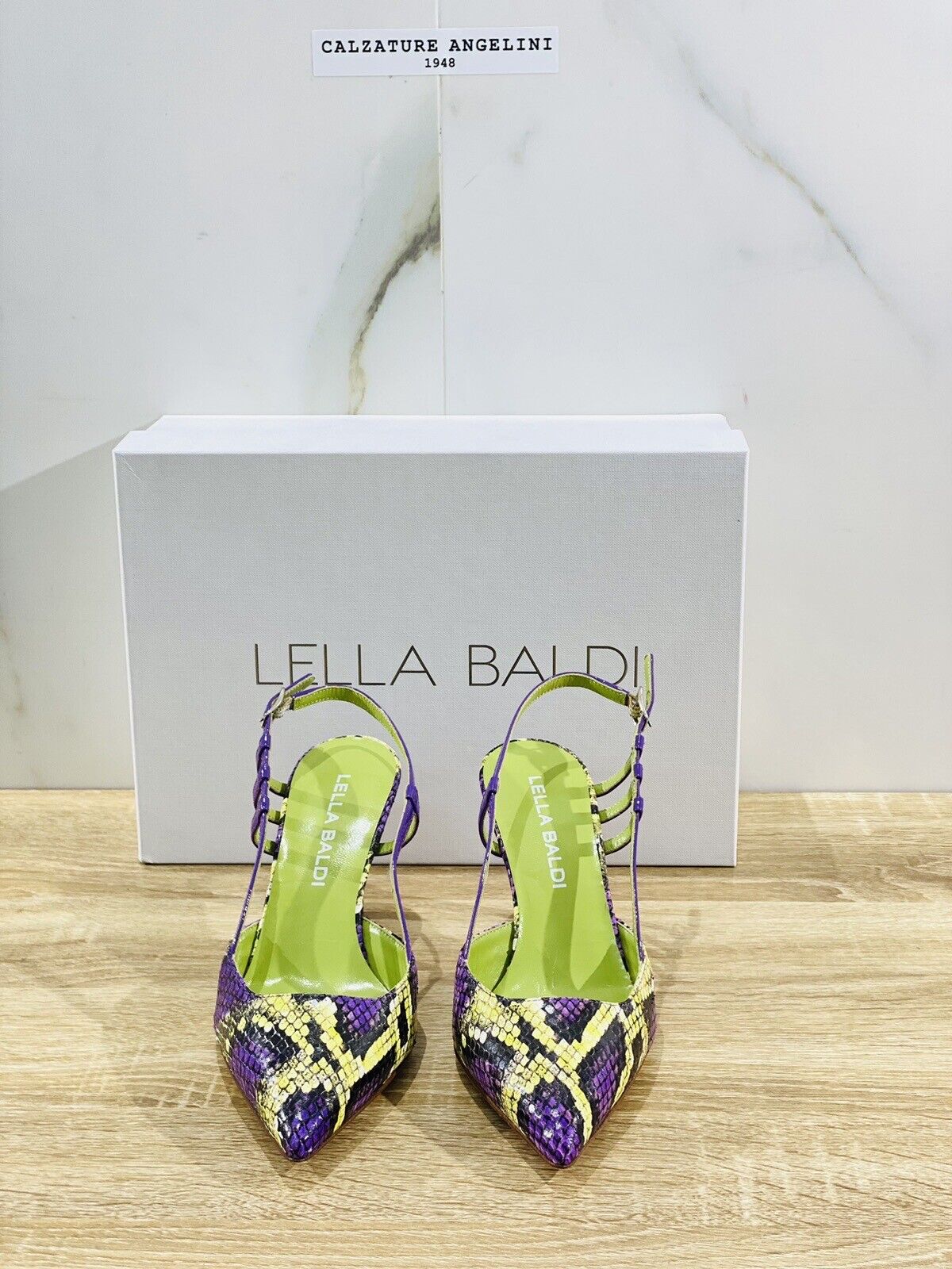 Lella Baldi Sandalo Donna Pelle Viola  Luxury Woman Sandal Sling Back 36