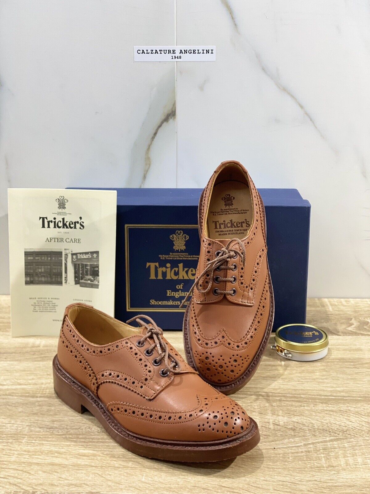 Tricker’s Bourton Country shoe uomo pelle c shade gorse fondo cuoio luxury 7,1/2