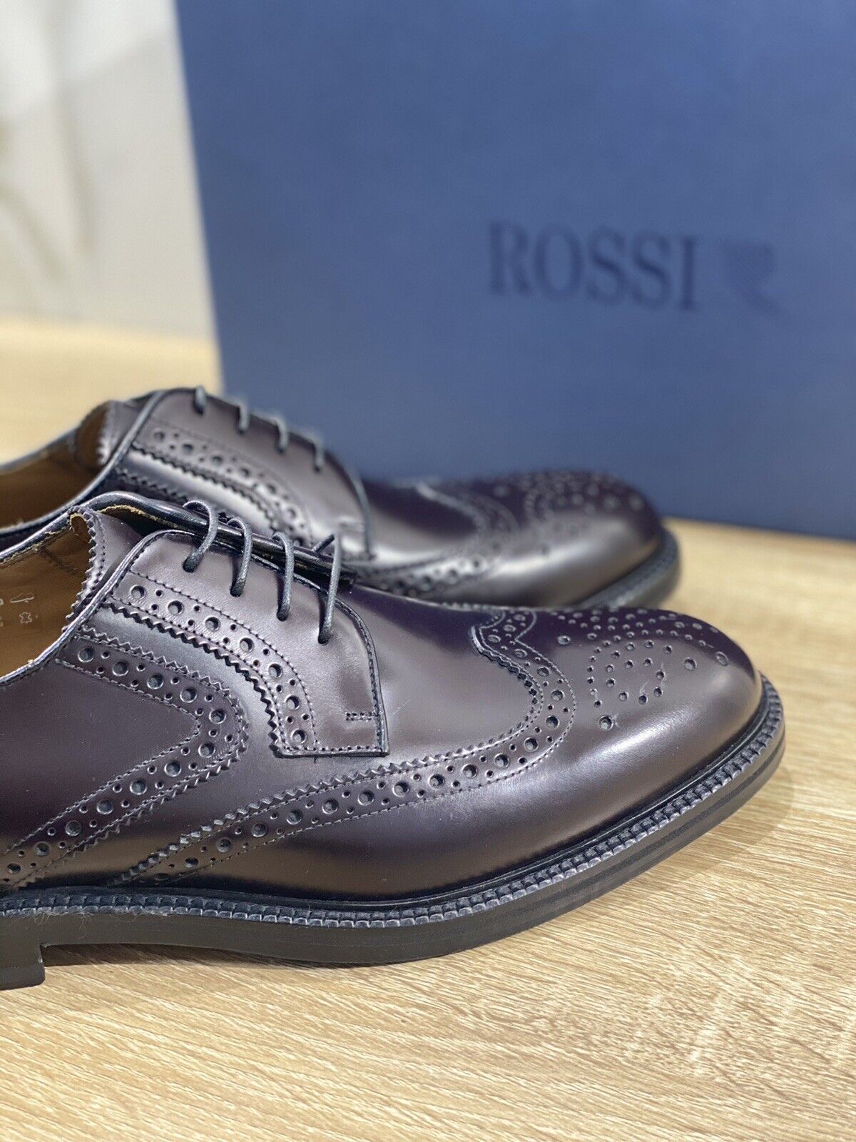Rossi Stringata Uomo In Pelle Polish Binder Bordo’ Luxury Men Shoe 6413 40
