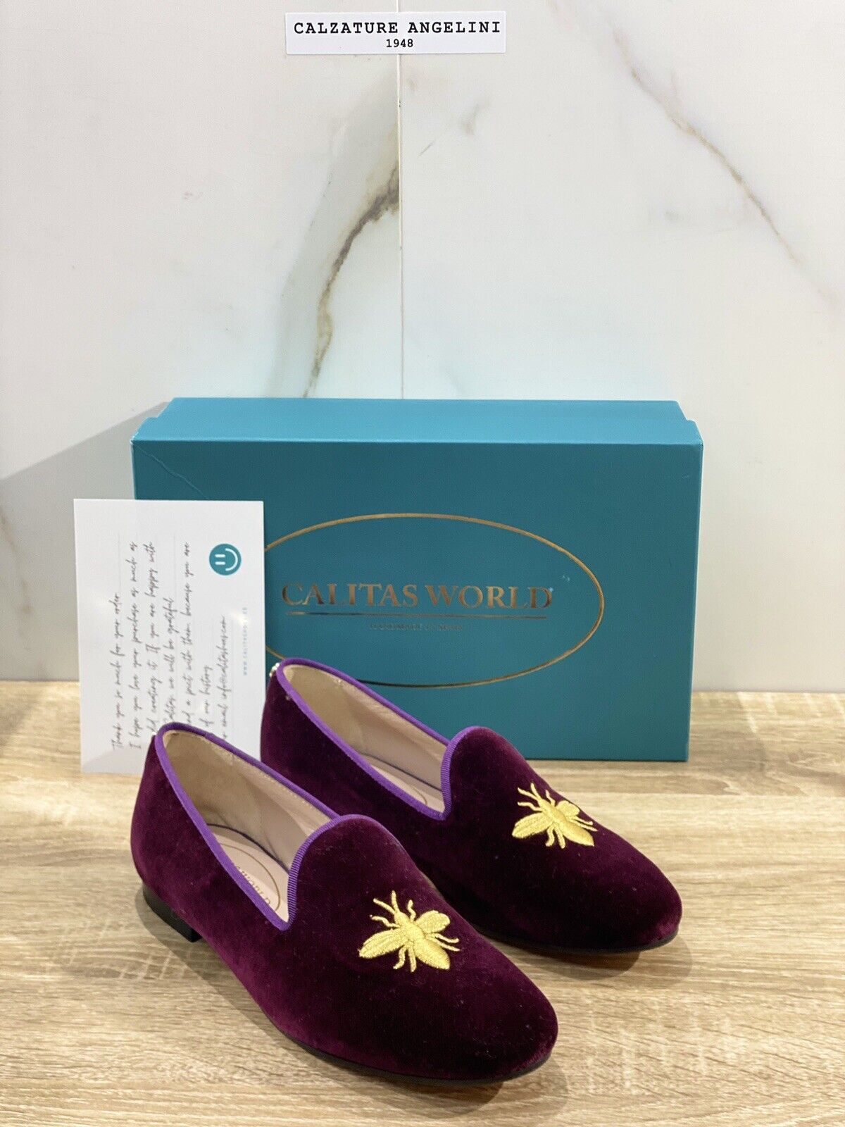 Calitas Mocassino Donna in velvet vino luxury handmade woman shoes 37