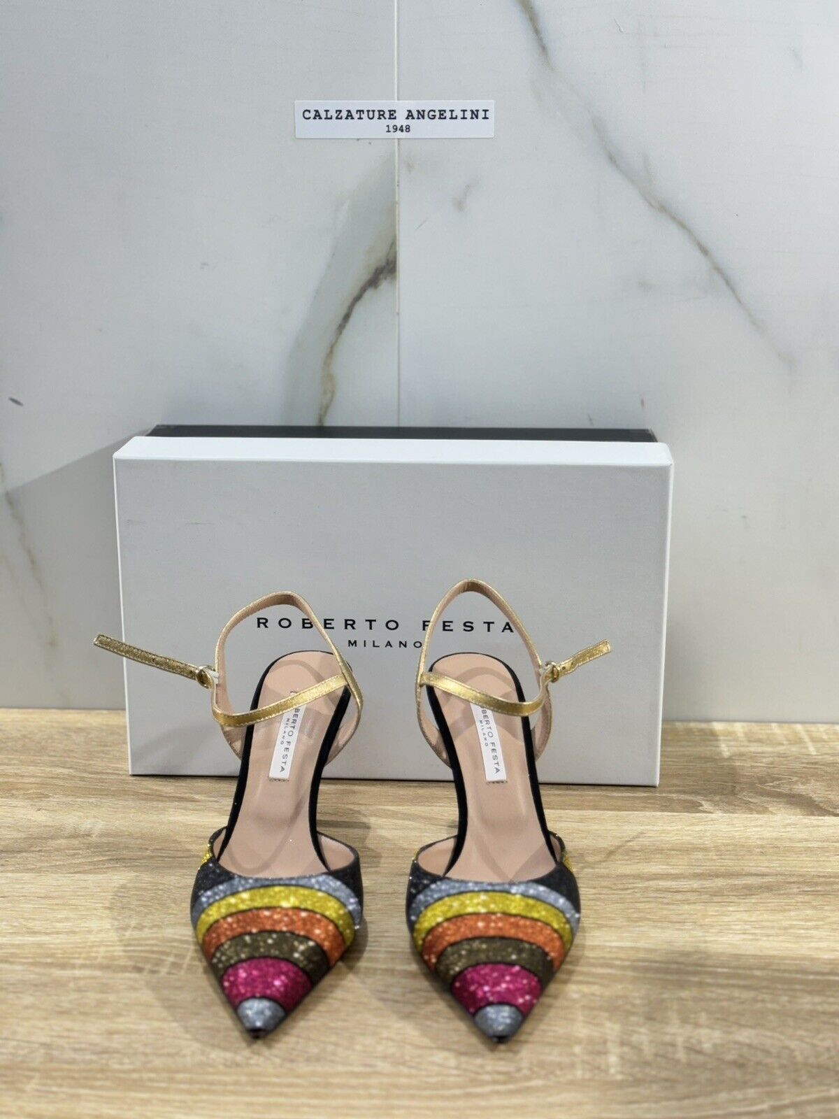 Roberto Festa Sandalo Donna Marte Glitter Wawe Luxury Sandal 38.5
