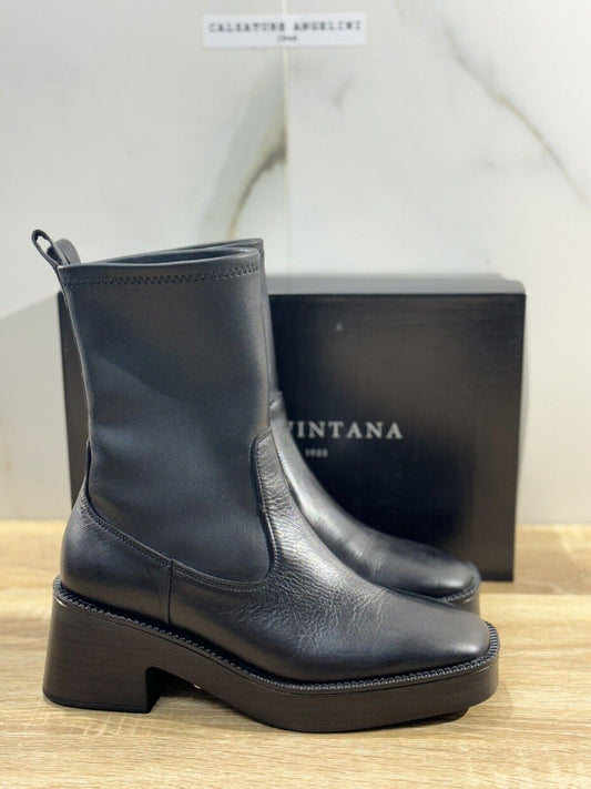 Pons Quintana Stivaletto Donna Pelle Nera    Casual Boot Pons Quintana 36