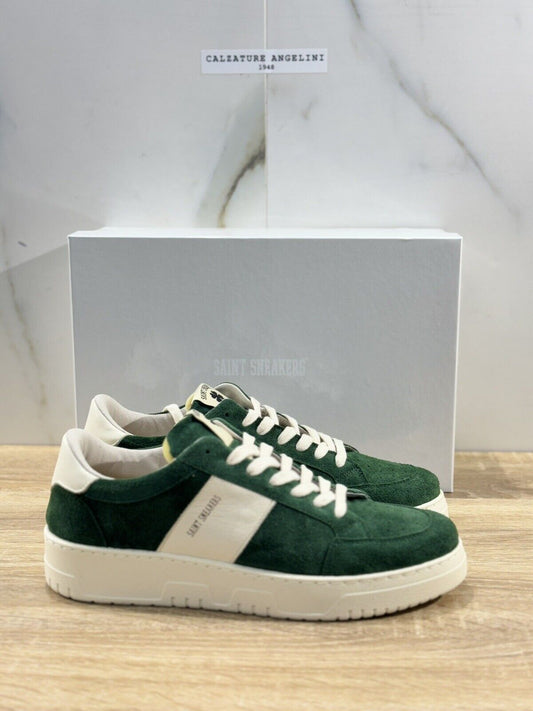Saint Sneakers Uomo Touring Club Suede Verde      Casual Shoes Made In Italy 42