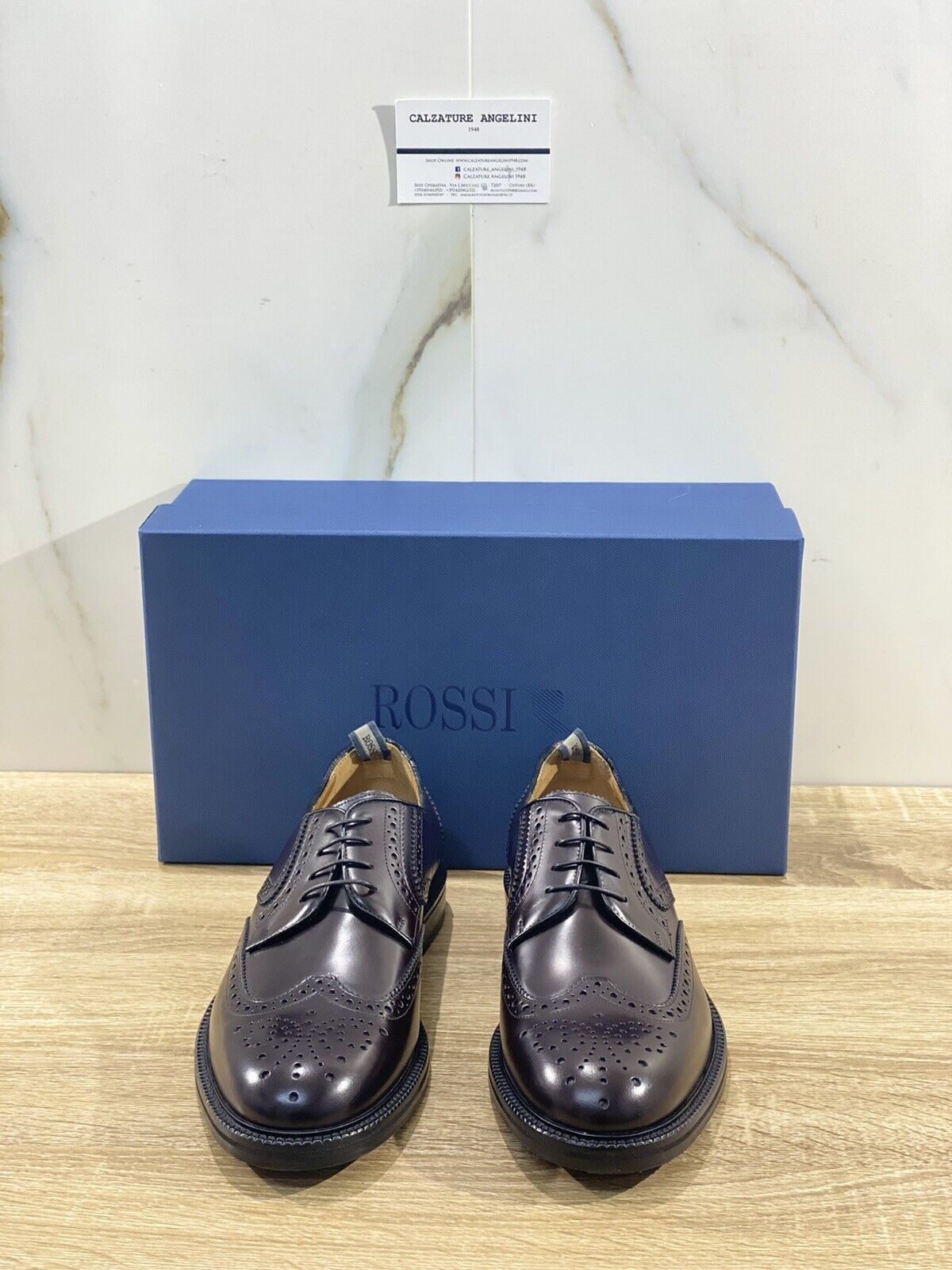 Rossi Stringata Uomo In Pelle Polish Binder Bordo’ Luxury Men Shoe 6413 40