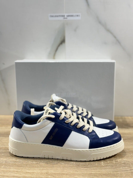 Saint Sneakers Uomo Tennis Club Pelle  Blu       Casual Shoes Made In Italy 42