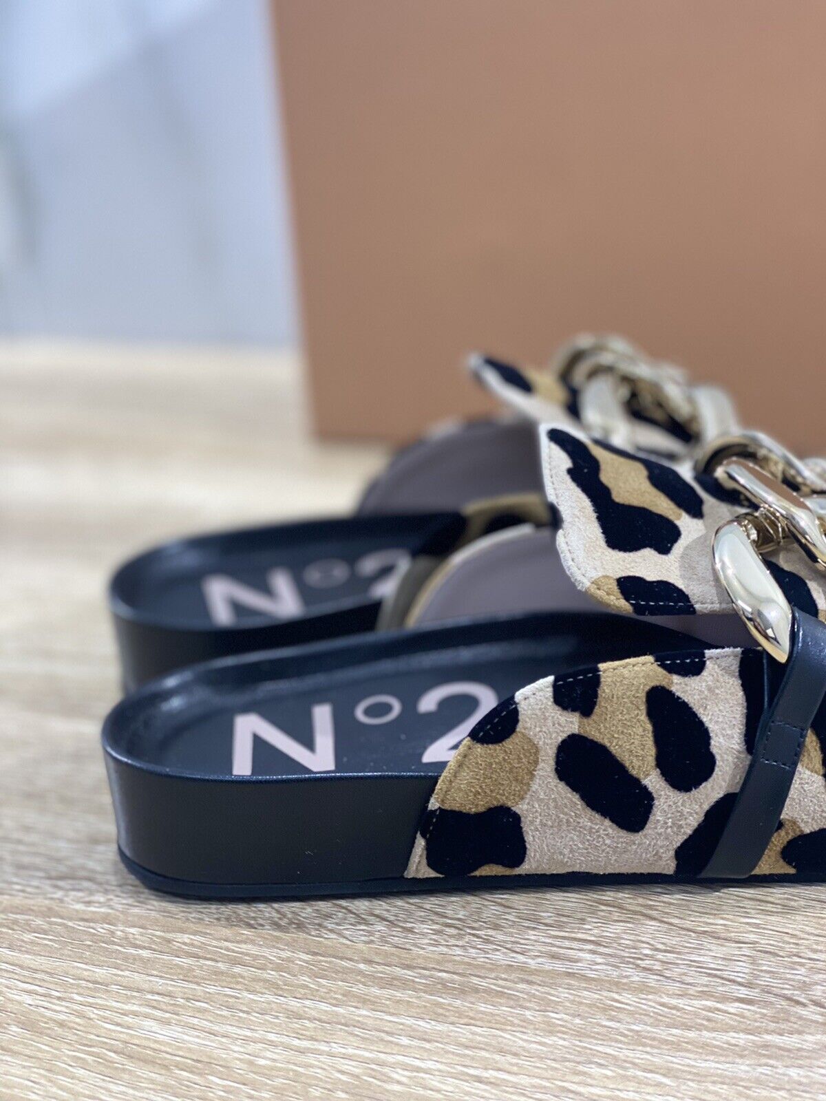 N21 Scarpa Donna Slippers Leopard Luxury Woman Shoes N21 36