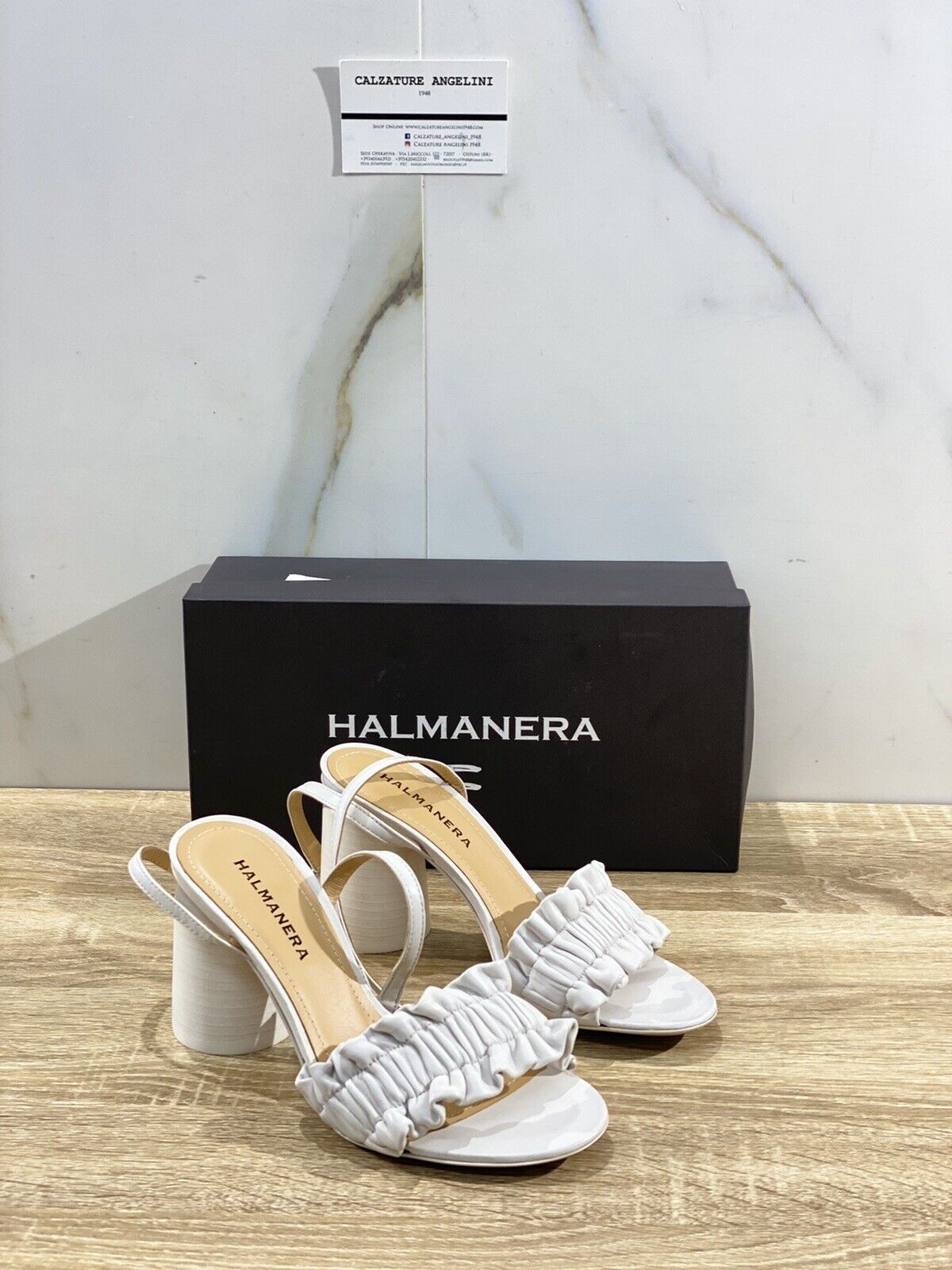 Halmanera Sandalo donna in pelle Ghiaccio   luxury sandal 36