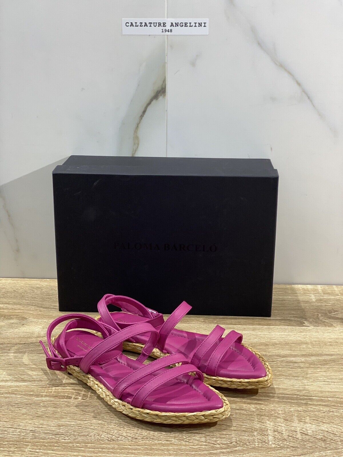 Paloma BARCELO’ Sandalo Donna Carole In Pelle Fuxia Luxury Woman Sandal 40