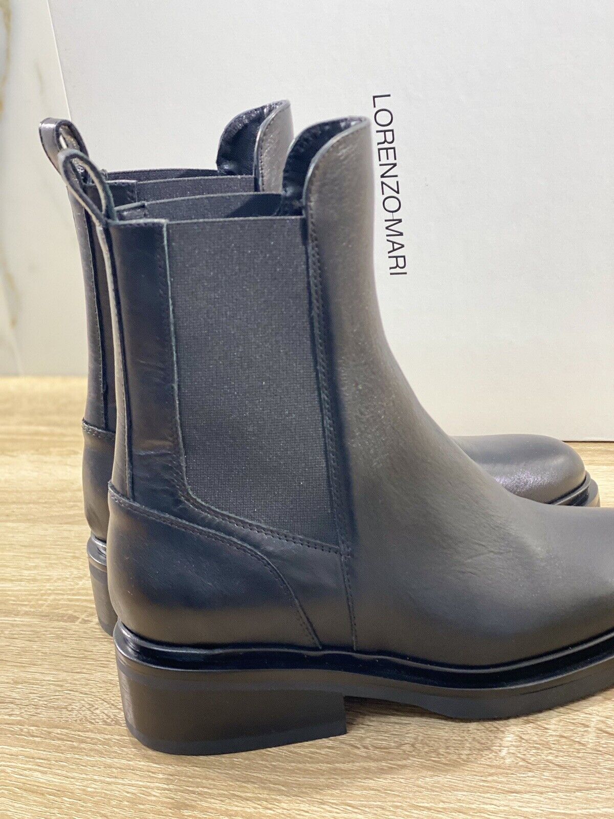 Lorenzo Mari Chelsea boot Donna pelle nera casual boot woman 36