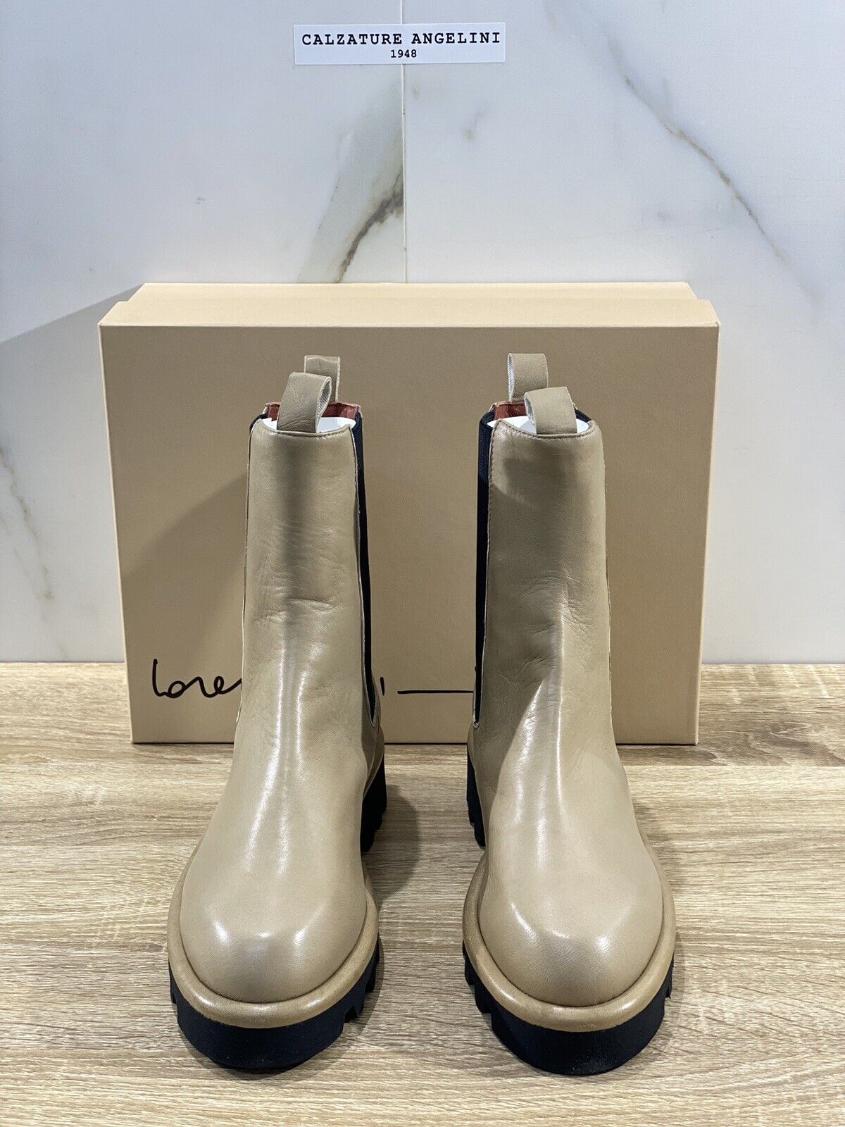 Lorena Paggi Chelsea Boot donna 22253 pelle Sabbia luxury boot Fur 39