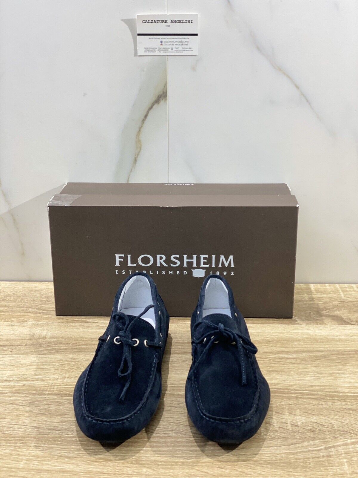 Florsheim Mocassino Uomo in Suede Blu  driver shoes 40