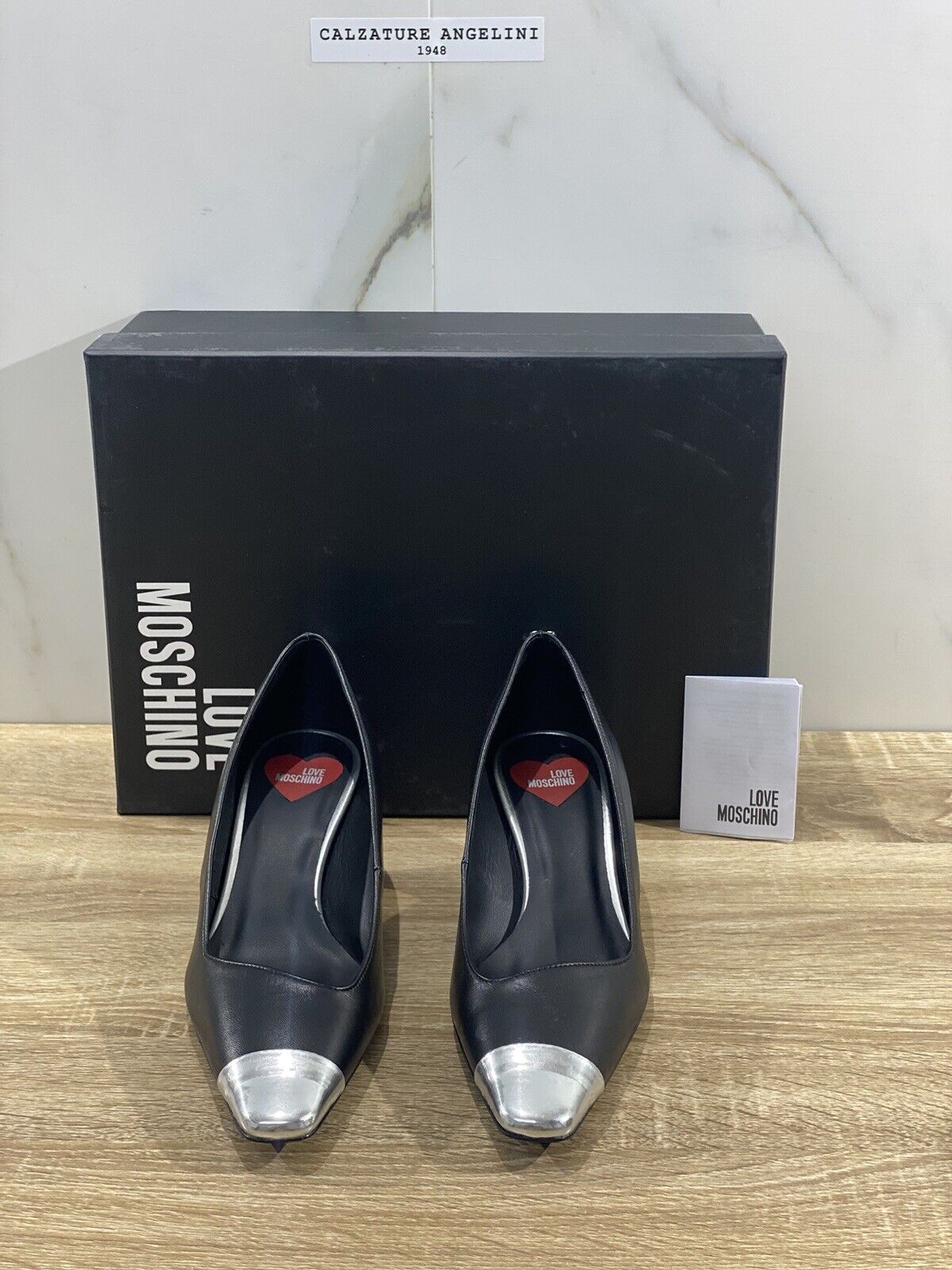 Love Moschino Décolleté’ Donna Pelle Nera Casual Love Moschino Shoes 40