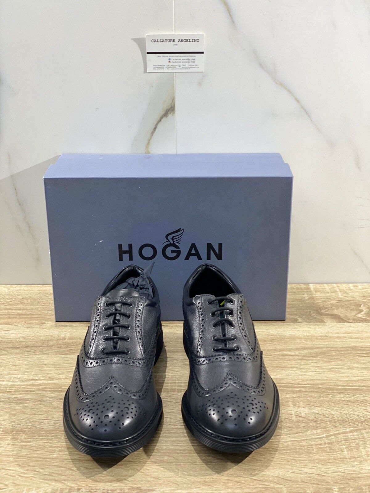 Hogan H576 derby uomo bucature in pelle grey suoletta memory luxury hogan 42