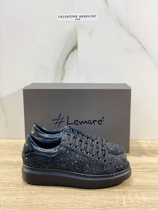 Lemare’ Sneaker donna glitter nero casual shoes Lemare’ donna 36