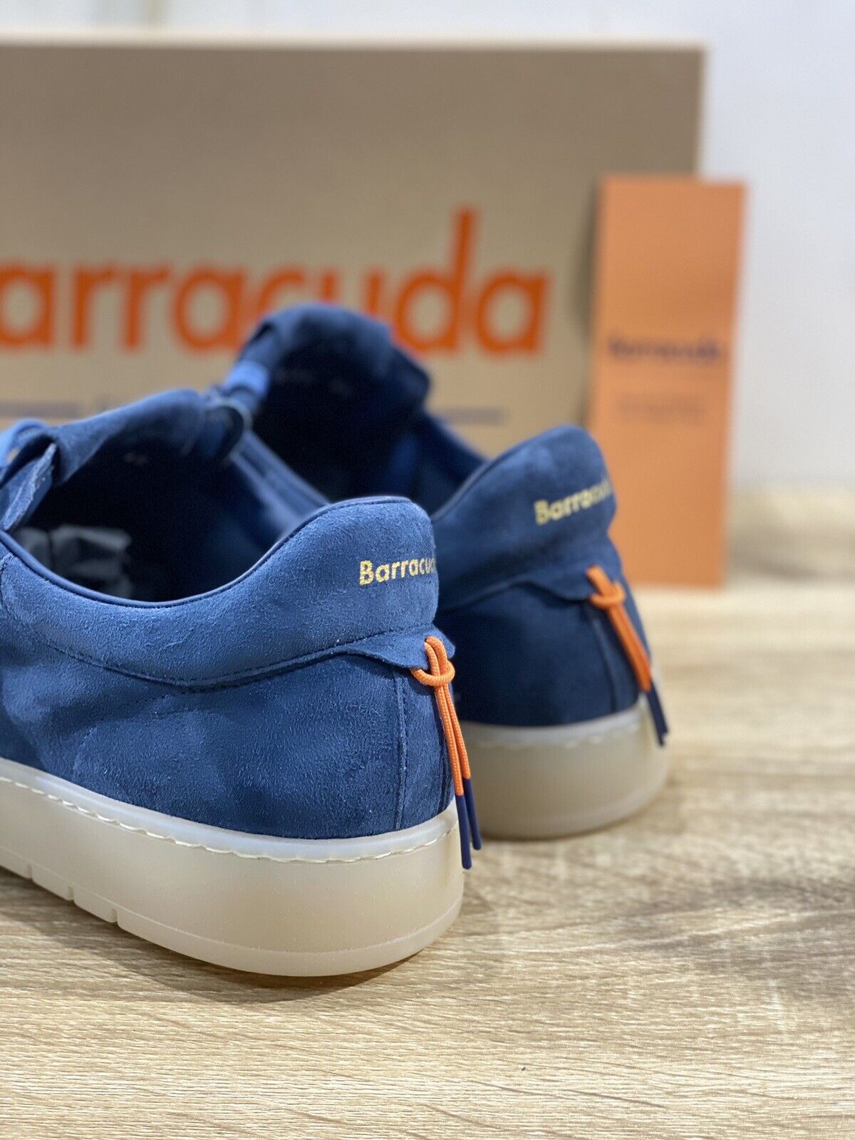 Barracuda Sneaker Uomo Camoscione Vintage Fully Made In Italy Denim 45