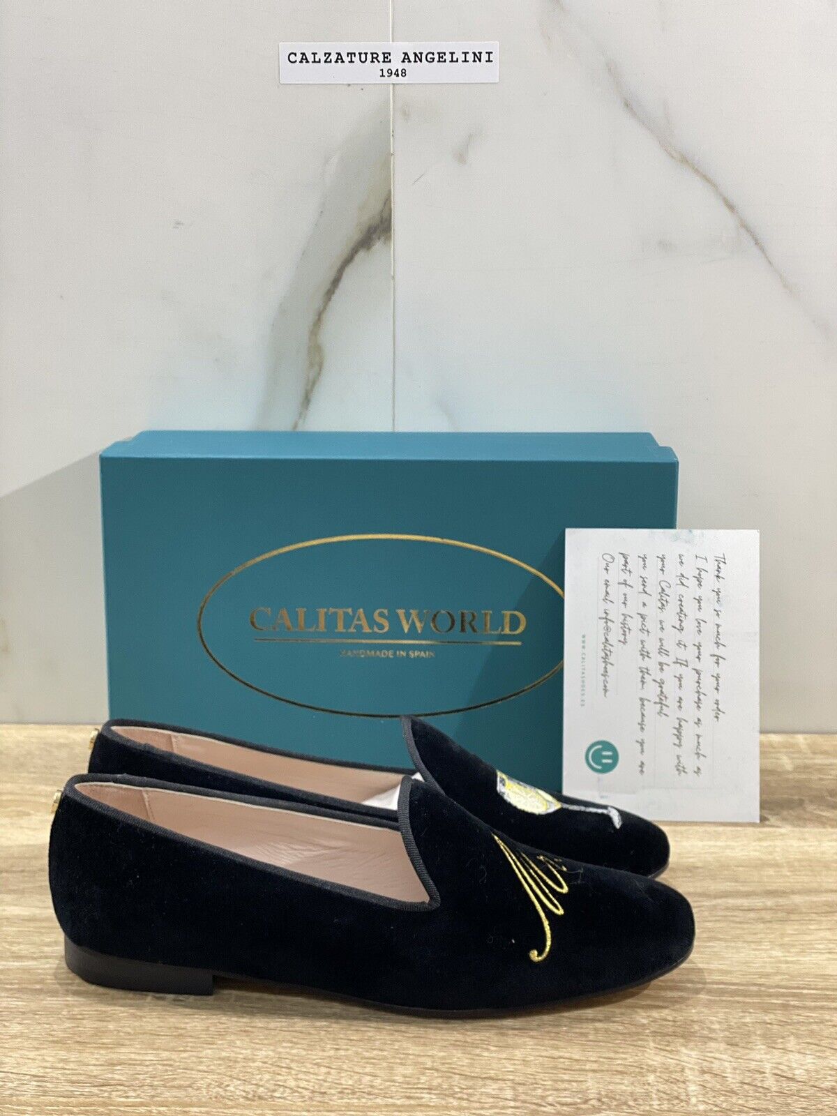 Calitas Mocassino Donna in velvet  Nero luxury handmade woman shoes 40