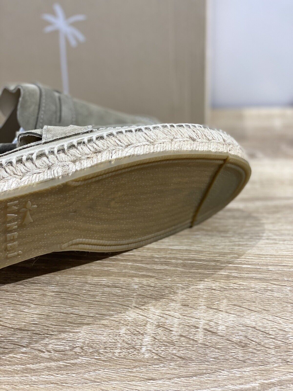 Manebi’ Uomo Espadrilles Mocassino Suede Beige Casual Summer Shoes 40