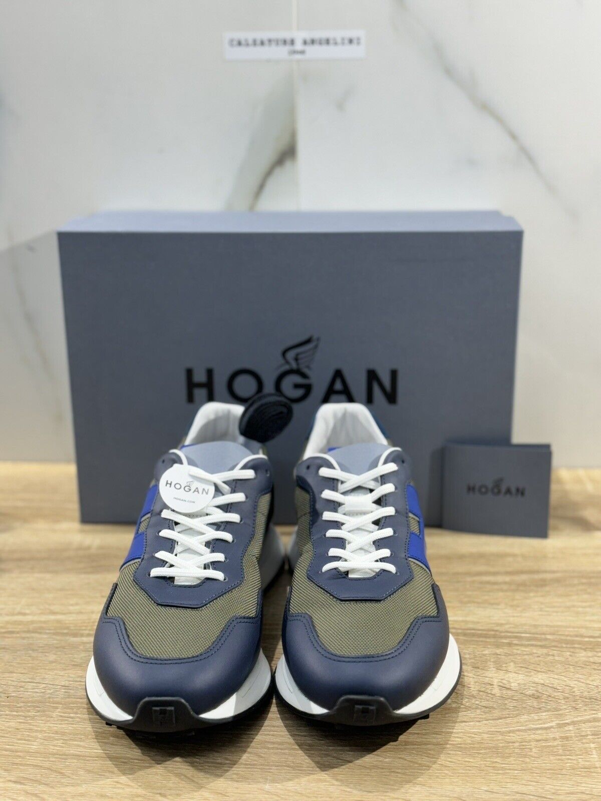 Hogan H601 uomo sneaker Pelle Blu  memory foam Luxury Hogan Men Shoes 40