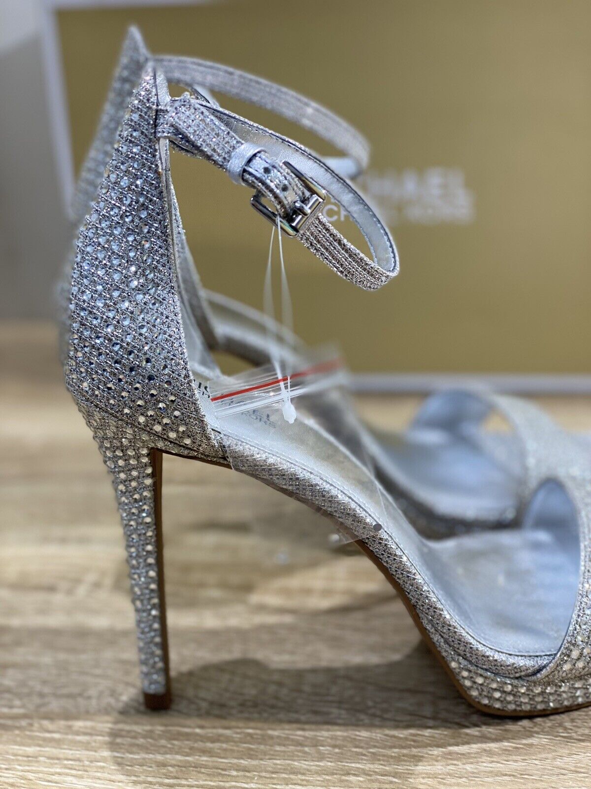 Michael Kors sandalo donna hutton sandal glitter strass tacco luxury 40