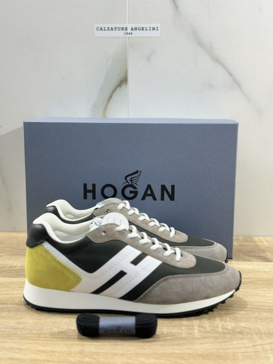Hogan Sneaker Uomo H429 Pelle Grigia  Luxury Shoes Hogan 41