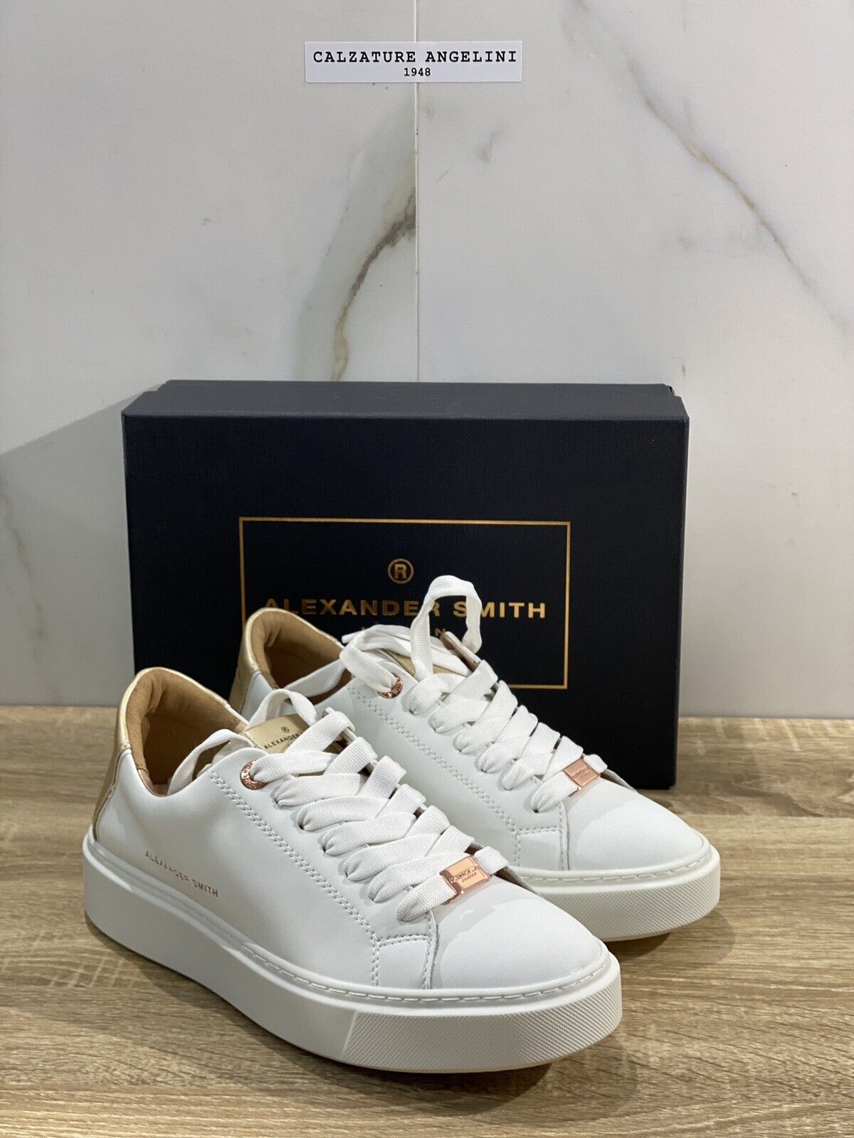Alexander smith london sneaker donna in pelle White Gold Extra Light casual   40