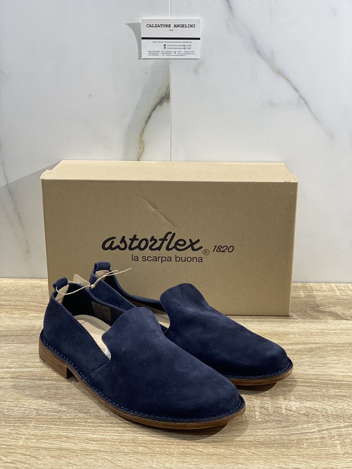 Astorflex Mocassino uomo puntoflex in suede blu luxury made in