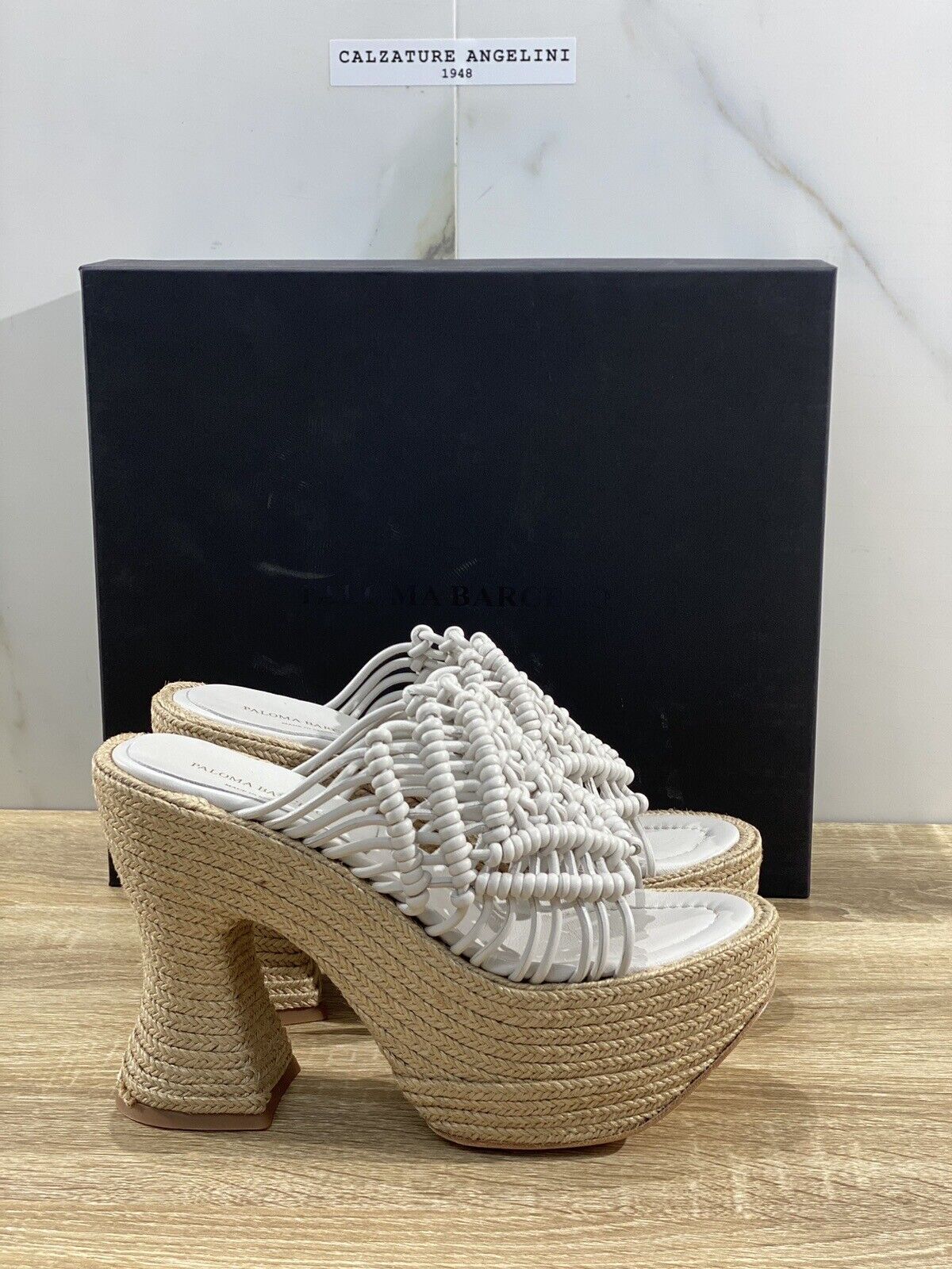 Paloma BARCELO’ Sandalo Donna Salma Pelle White Luxury Shoes 40