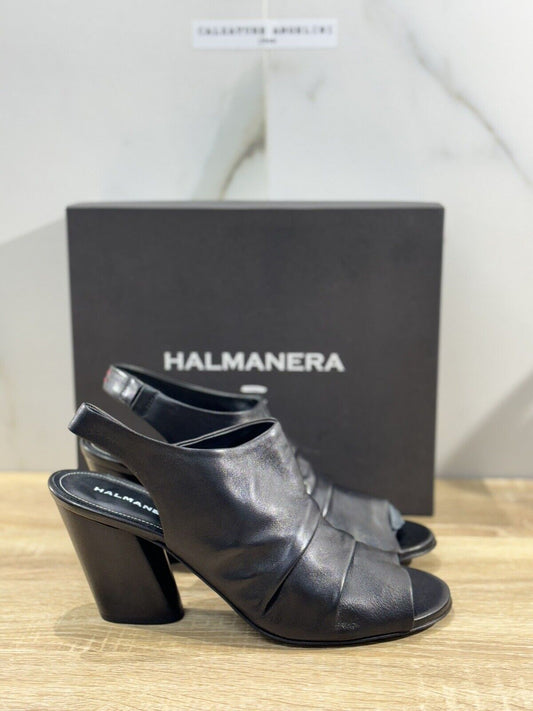 Halmanera Sandalo   donna Ray pelle Nera     luxury shoes 41