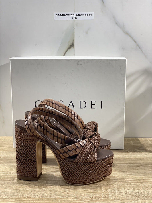 Casadei Sandalo Donna Pelle Intreccio Luxury Casadei Woman Sandal 36